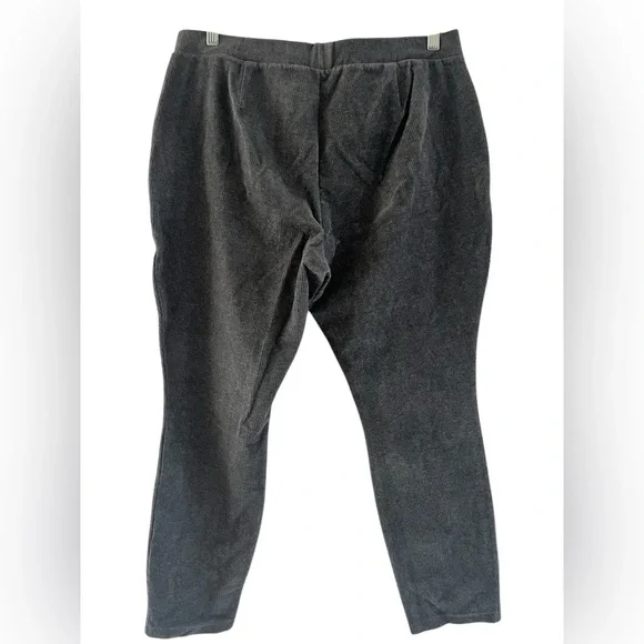 Lands' End Sport Knit High Rise Corduroy Leggings Black Large Petite - Picture 2 of 3